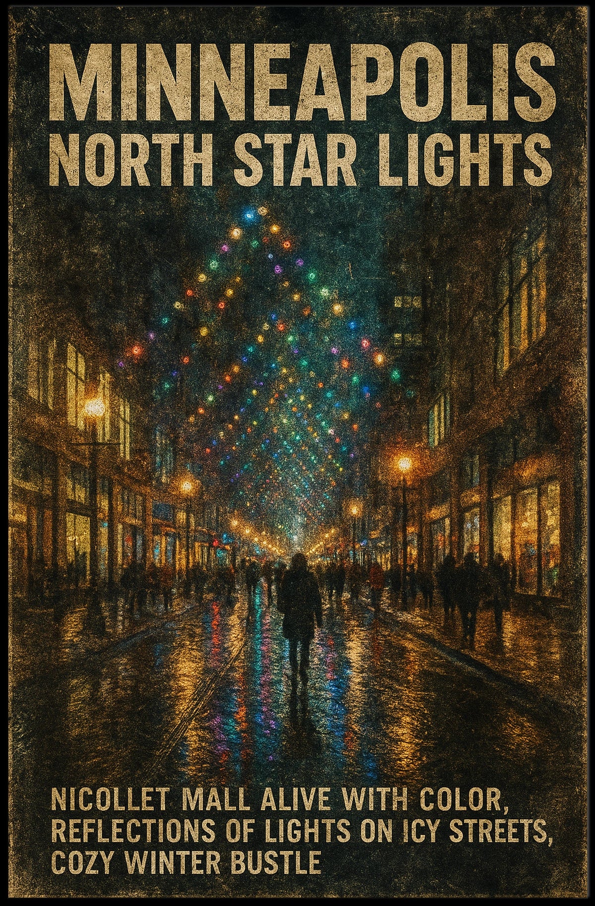 Minneapolis North Star Lights Poster