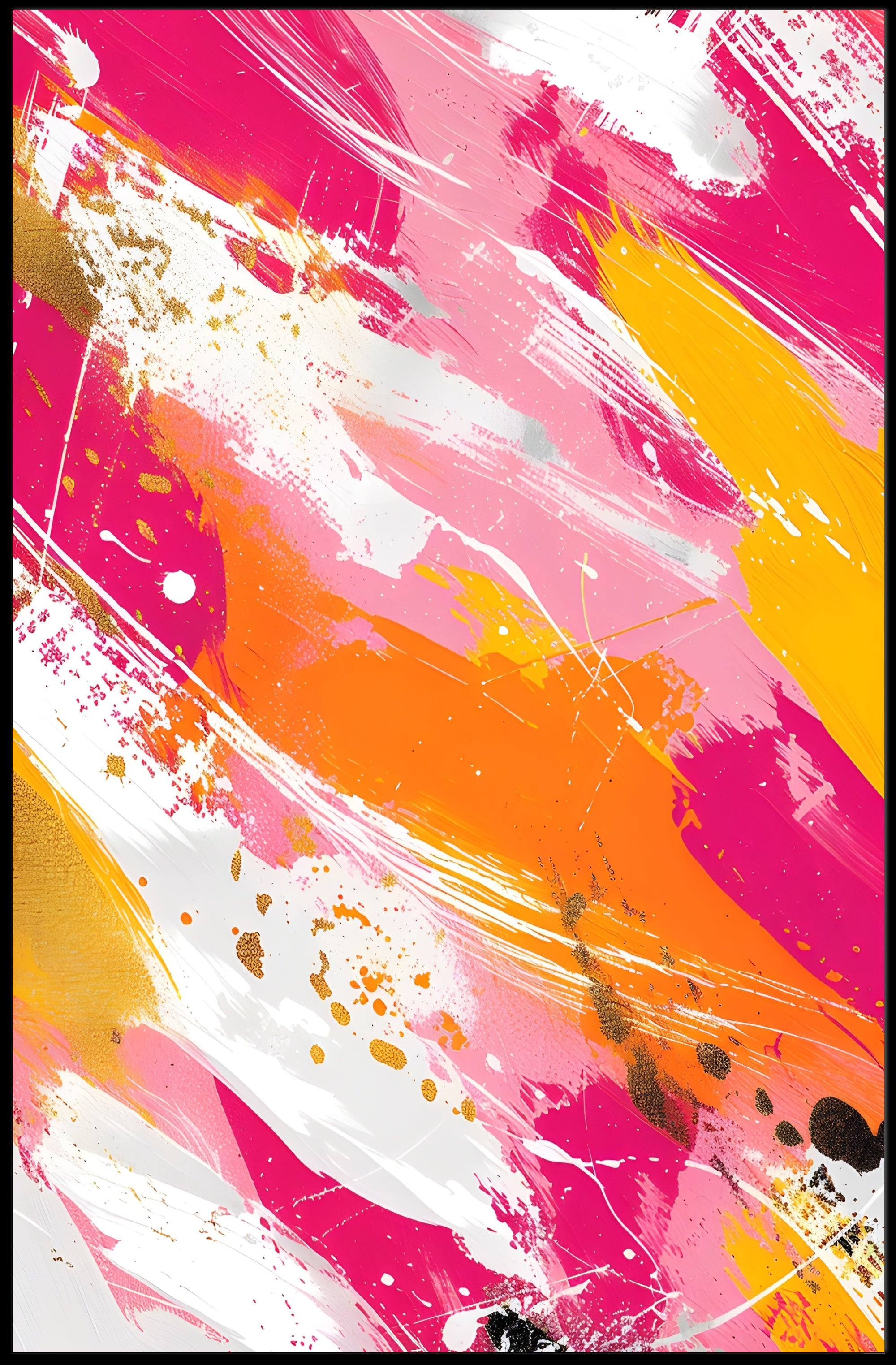 Vibrant Abstract Expressionist Art Print - Artistic Poster PosterGoat