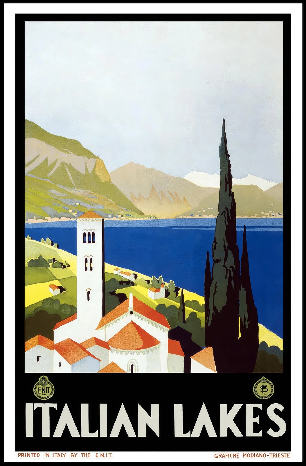 Italian Lakes Travel Poster