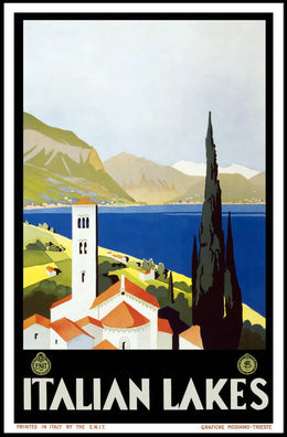 Italian Lakes Travel Poster