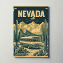 Nevada Vintage Poster - Desert Roadtrip