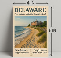 Delaware First State Highlights Wall Art Print PosterGoat
