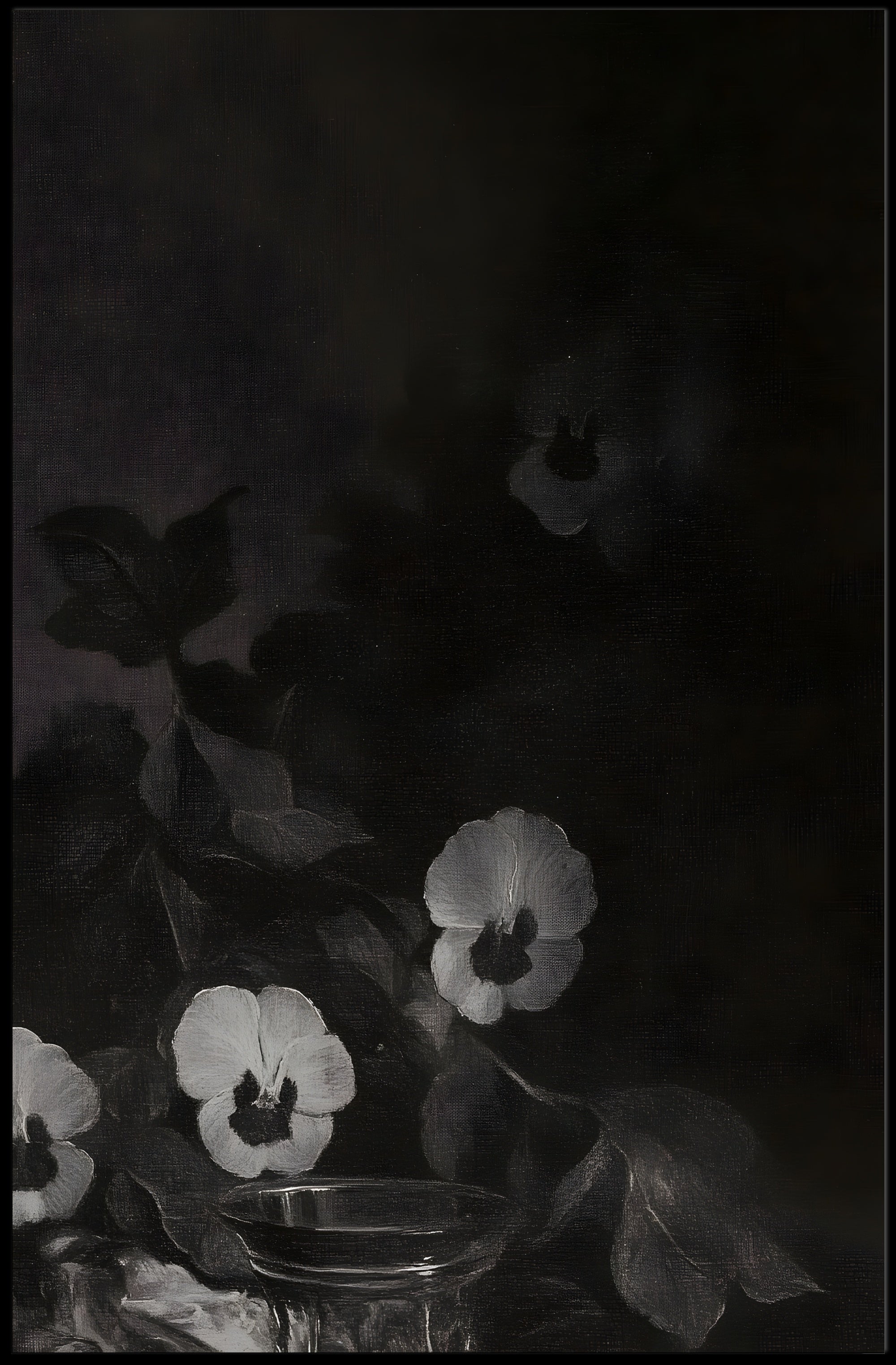 Floral Pansies Still Life Vintage Artistic Poster PosterGoat