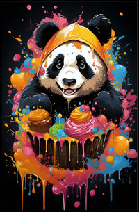 Colorful Panda Delight Poster