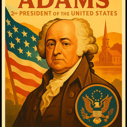 John Adams 2nd President Poster