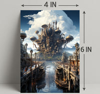 Steampunk Cityscape Poster