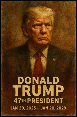 Donald Trump Determination Patriotic Painterly Poster