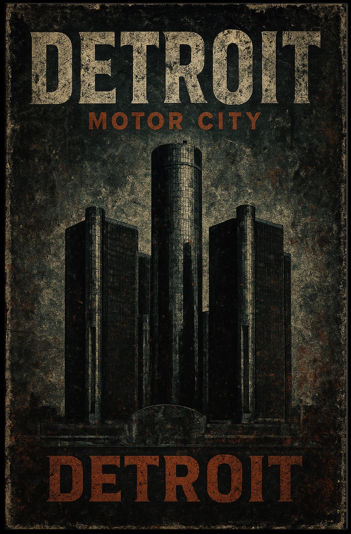 Detroit Motor City Poster