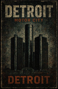 Detroit Motor City Poster