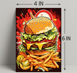 Burger Explosion Poster PosterGoat