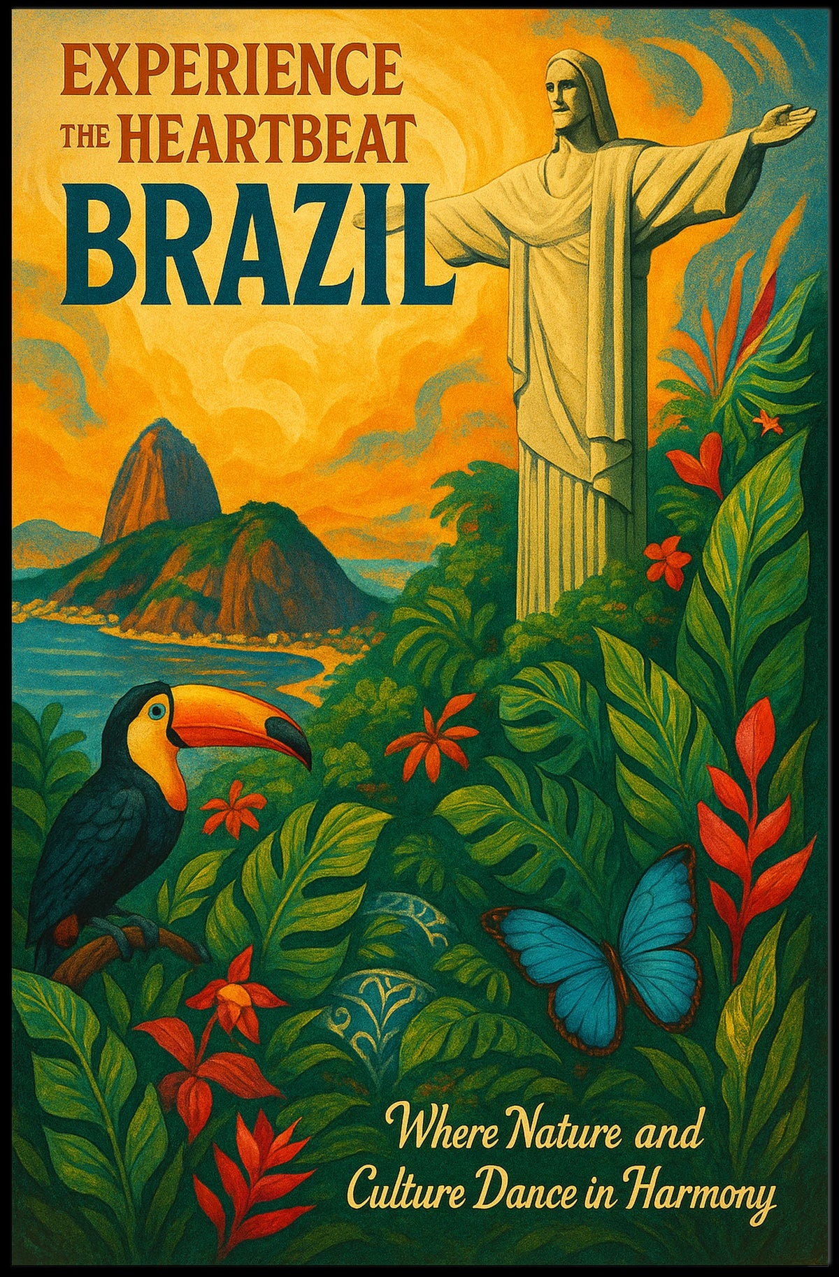 Experience the Heartbeat of Brazil Poster