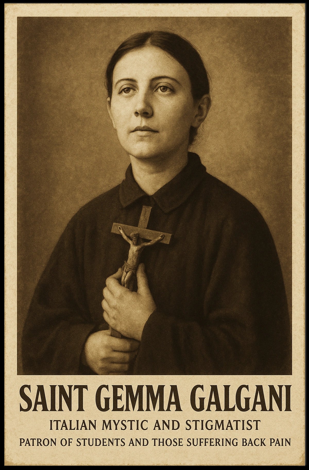 Saint Gemma Galgani Italian Mystic And Poster