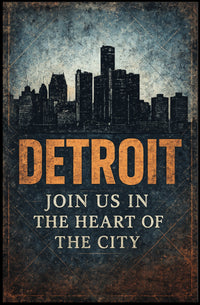 Detroit Join Us in the Heart of the City Poster PosterGoat