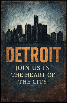 Detroit Join Us in the Heart of the City Poster PosterGoat