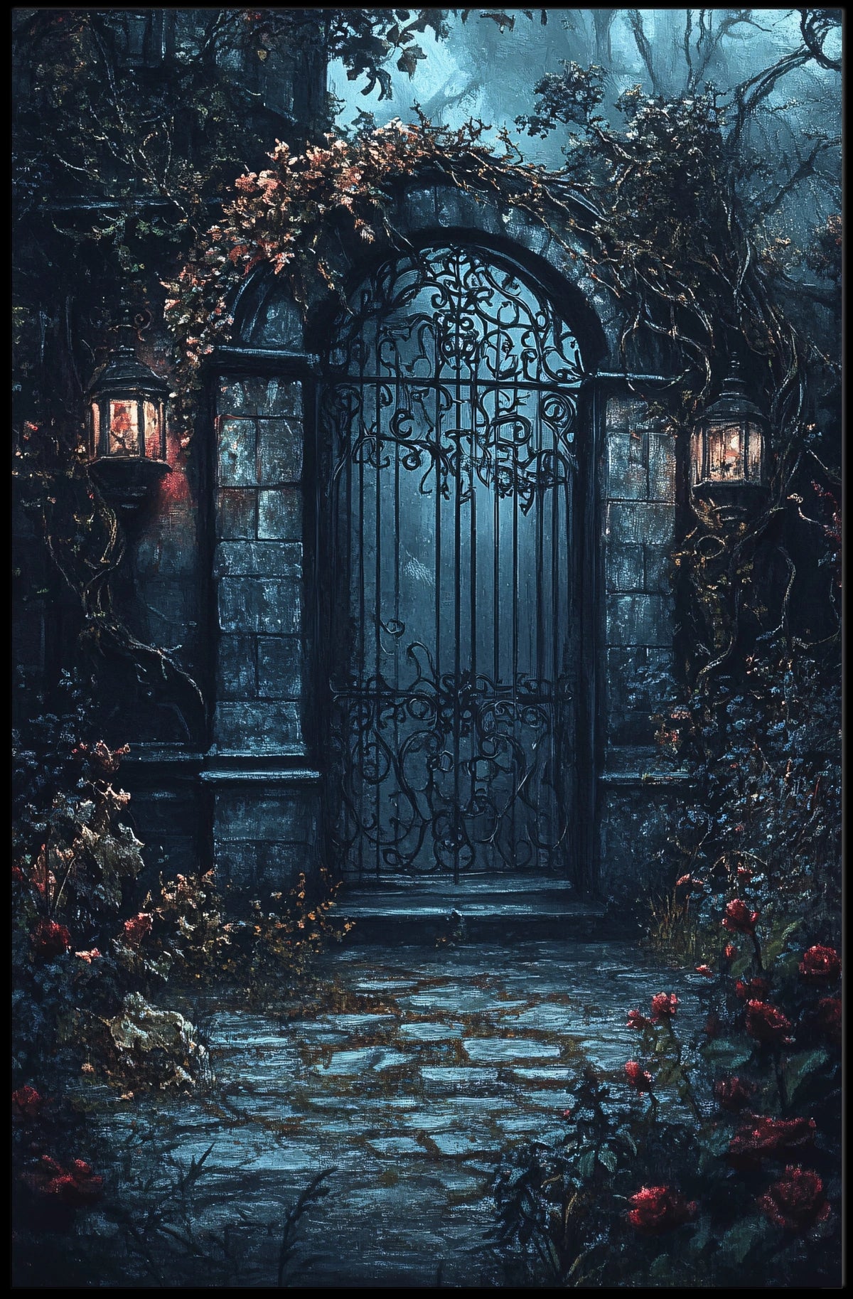 Enchanted Iron Gate Print: Cultural Heritage Poster