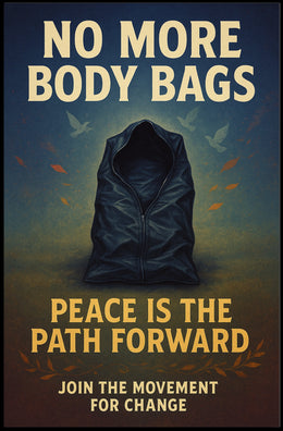 Peaceful Anti-War Poster: No More Body Bags