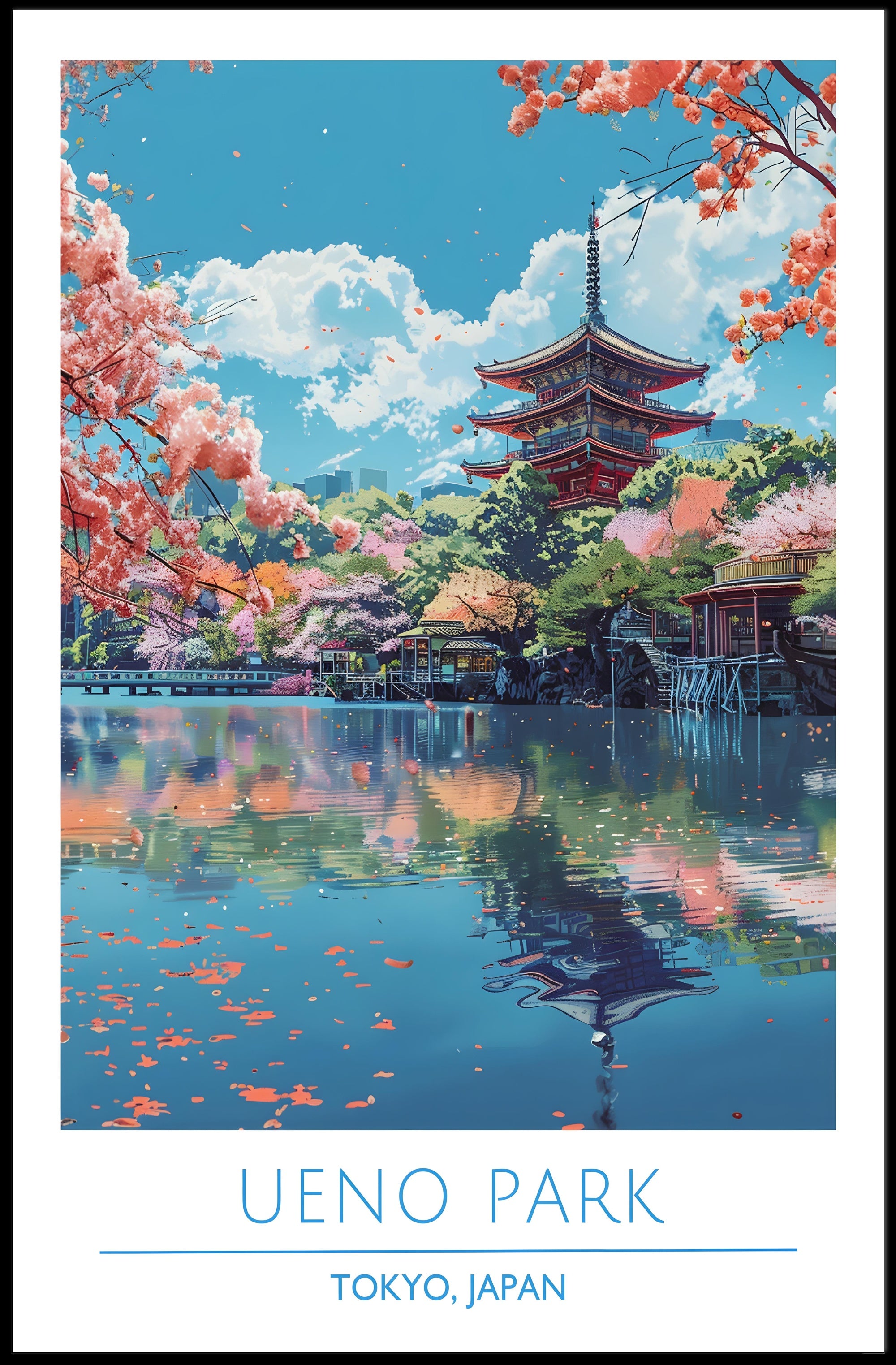 Tranquil Beauty of Ueno Park Poster