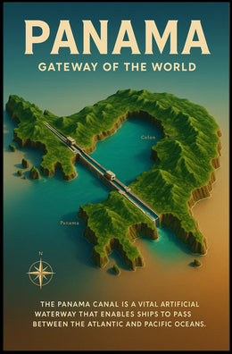 Panama Canal Gateway of the World Poster