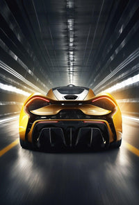 High-Performance Sports Car Futuristic Sci-Fi Poster