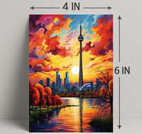 Toronto Skyline At Sunset Poster
