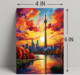 Toronto Skyline At Sunset Poster