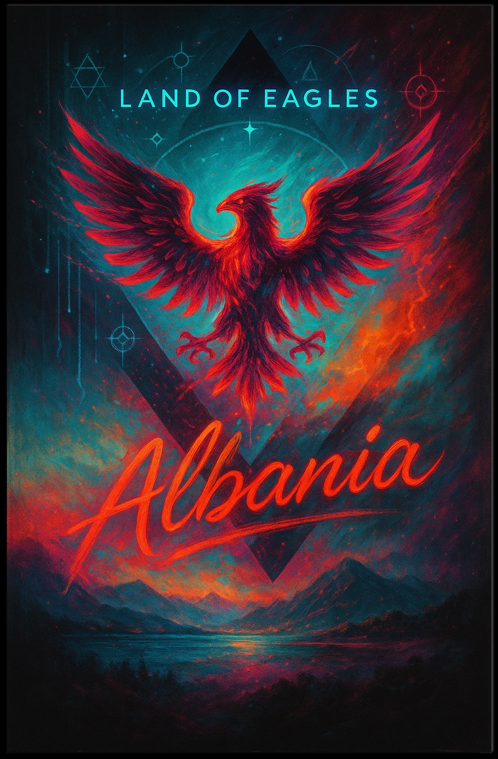 Albania Travel Poster Vintage Land Of Eagles