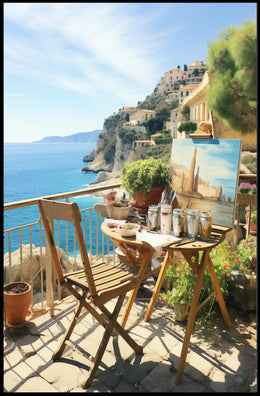Serene Mediterranean Artists’ Retreat Travel Poster