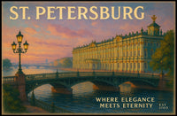 St. Petersburg Elegance Travel Poster Print