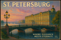 St. Petersburg Elegance Travel Poster Print