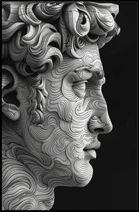 Abstract Marble Portrait Abstract Poster