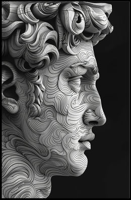 Abstract Marble Portrait Abstract Poster