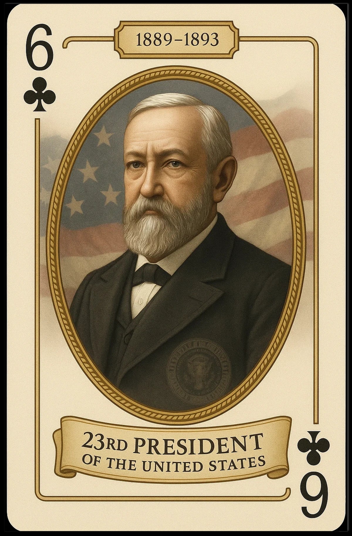 Portrait Of The 23rd President Of The United States Poster