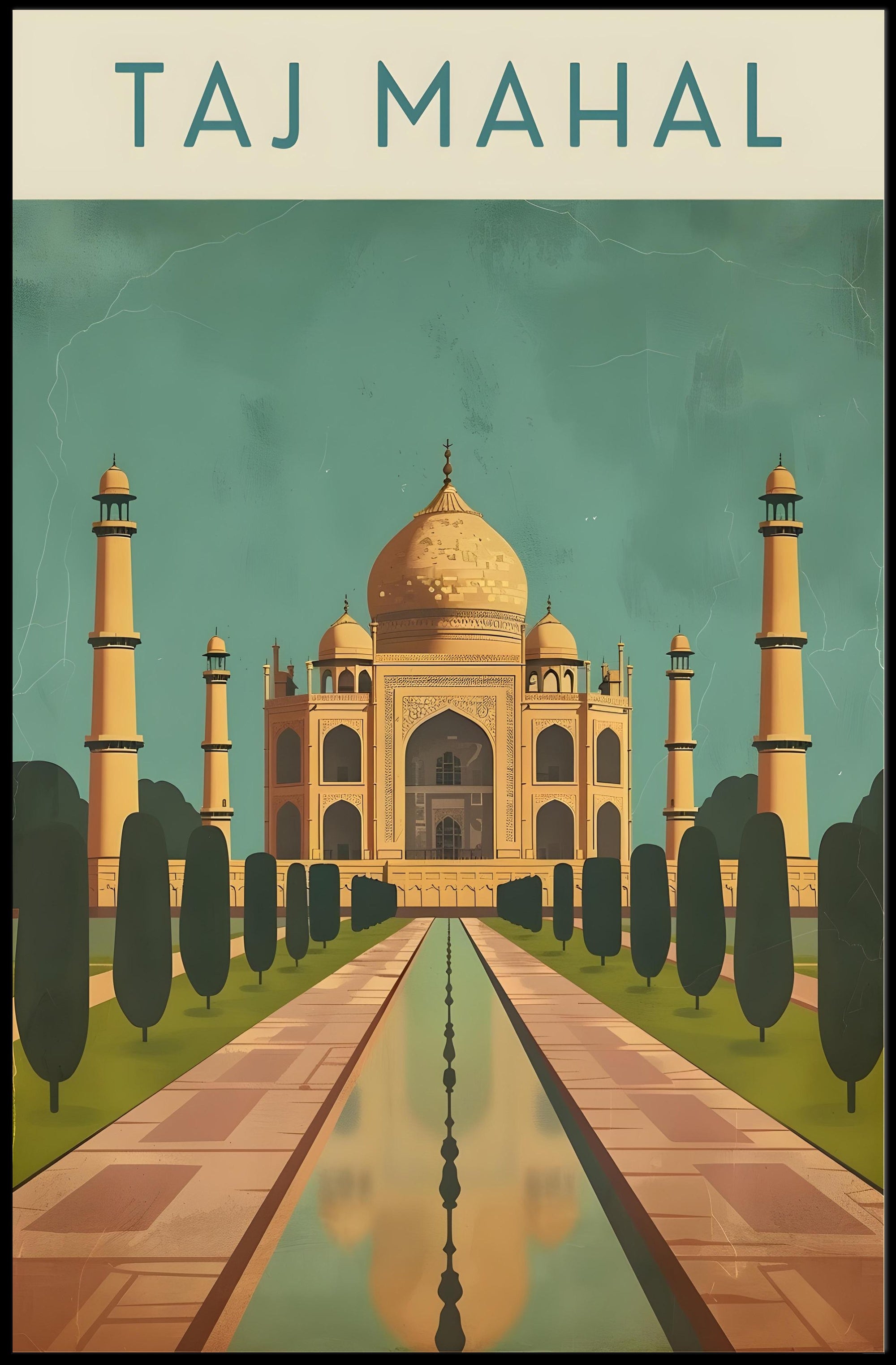 Taj Mahal Agra India's Heritage Masterpiece Cultural Poster