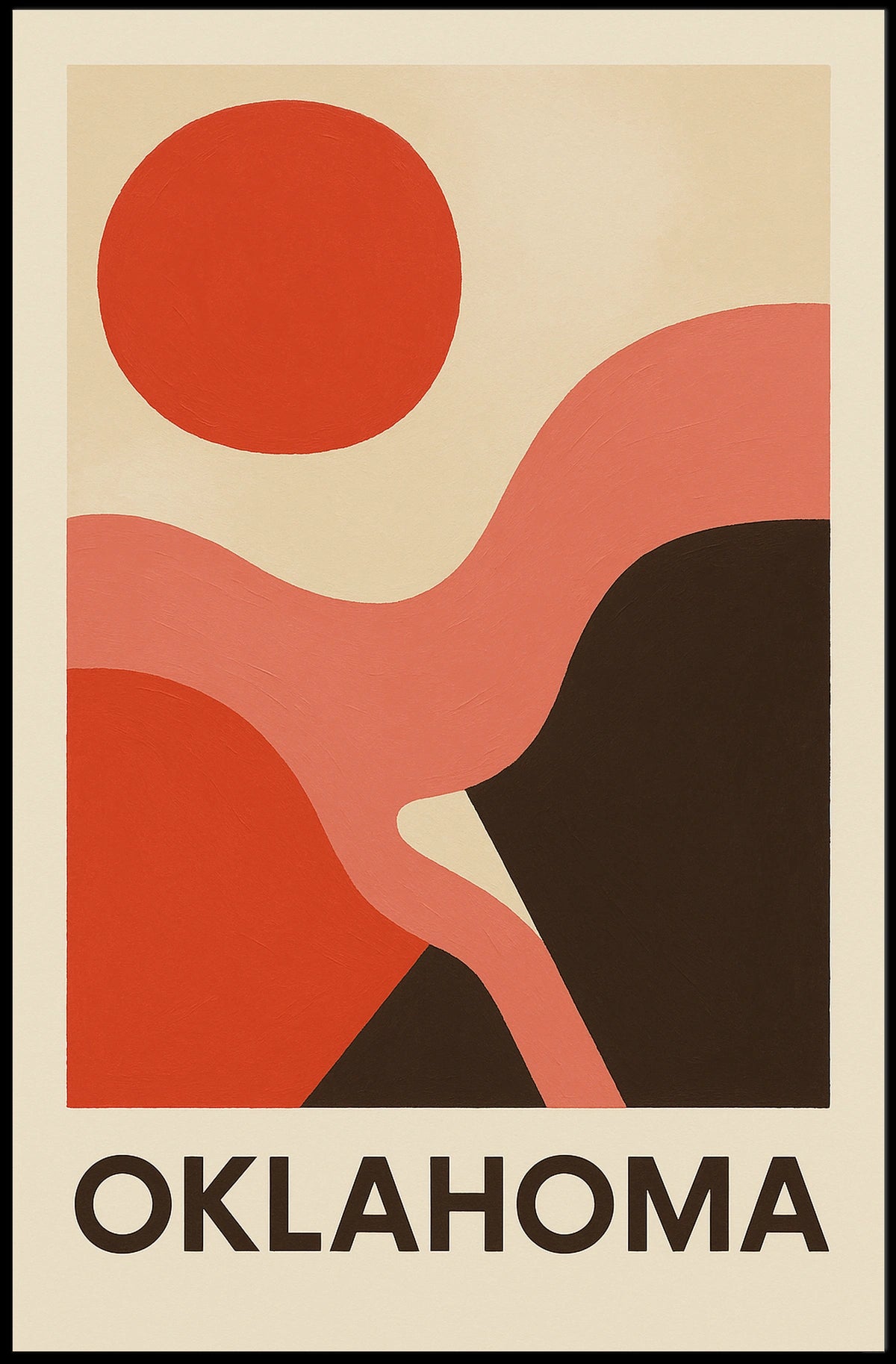 Oklahoma Abstract Art Poster