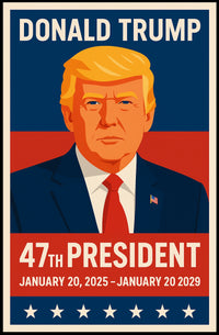 Trump 47th President Patriotic Vintage Poster