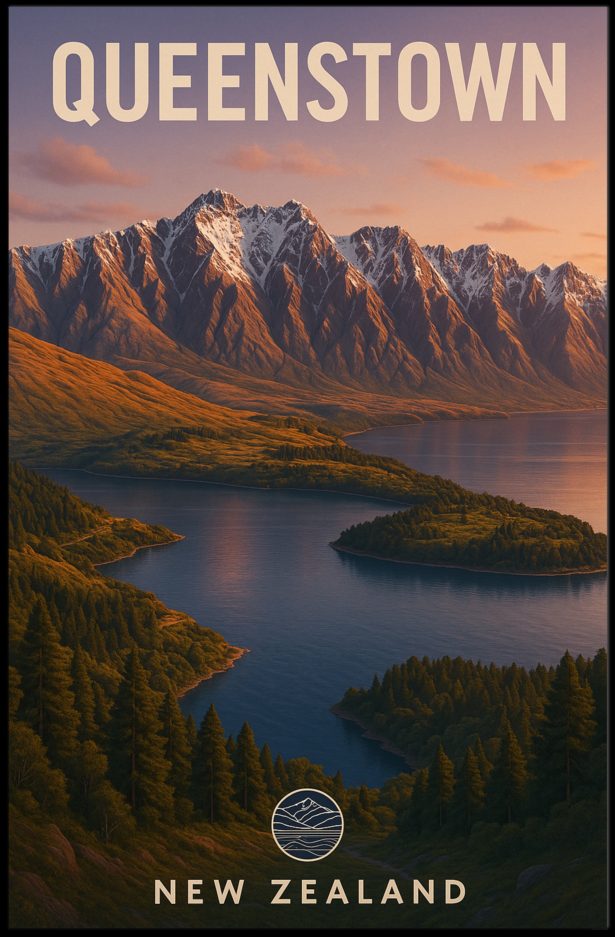 Queenstown, New Zealand Poster PosterGoat
