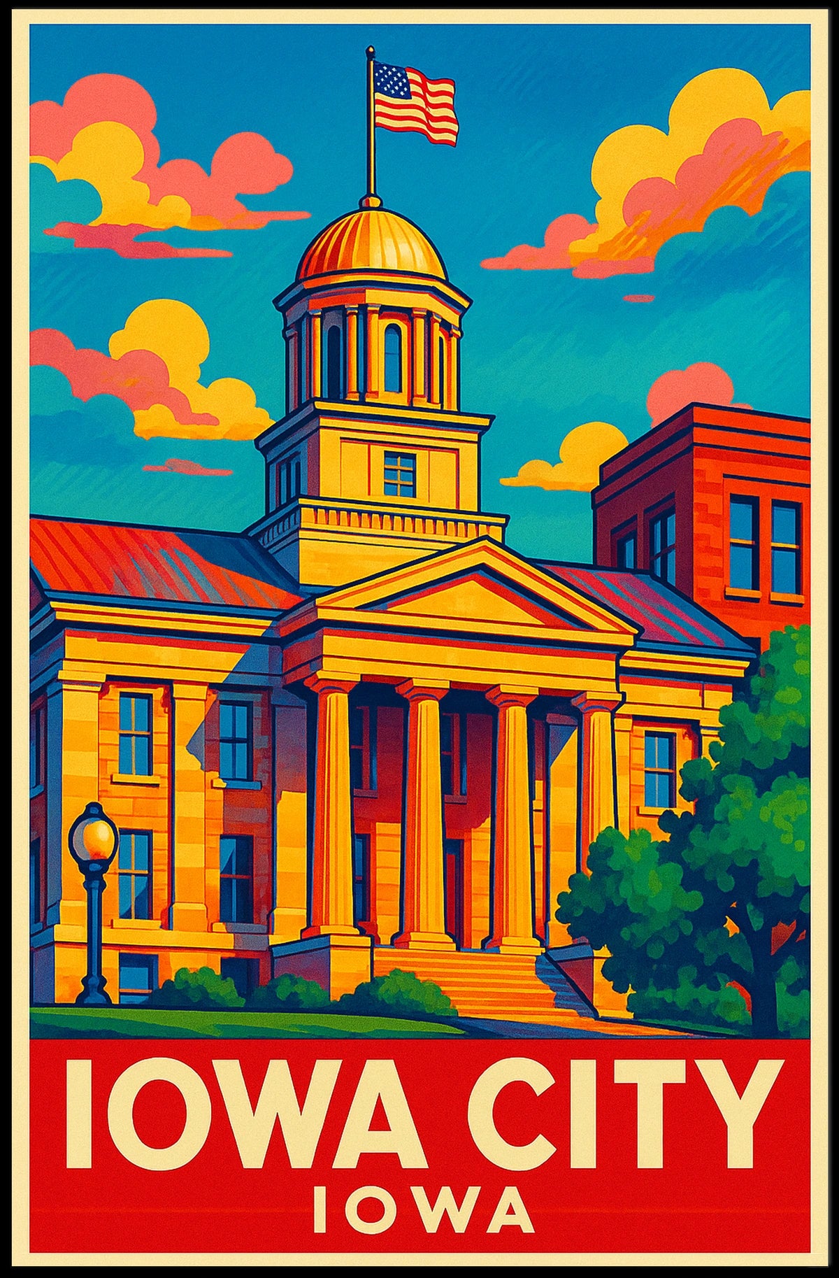 Iowa City Landmark Poster