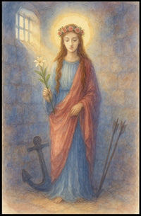 St. Philomena Watercolor Sacred Art Print Poster
