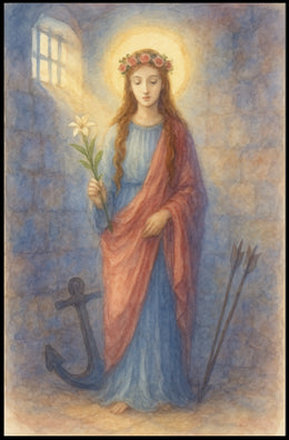 St. Philomena Watercolor Sacred Art Print Poster