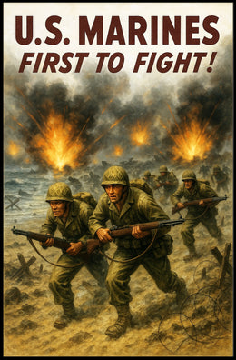 U.S. Marines First to Fight Poster PosterGoat