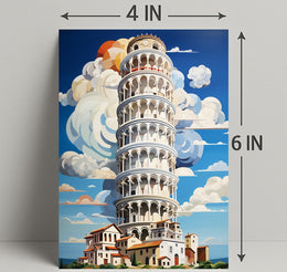 The Leaning Tower Of Pisa Artistic Poster PosterGoat
