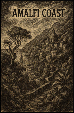 Amalfi Coast Poster Wall Art Coastal Decor Print Collection