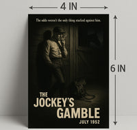 The Jockey's Gamble Noir Vintage Sports Poster