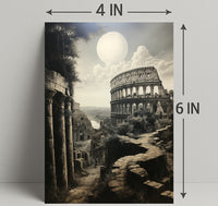Moonlit Ruins Of Rome Poster