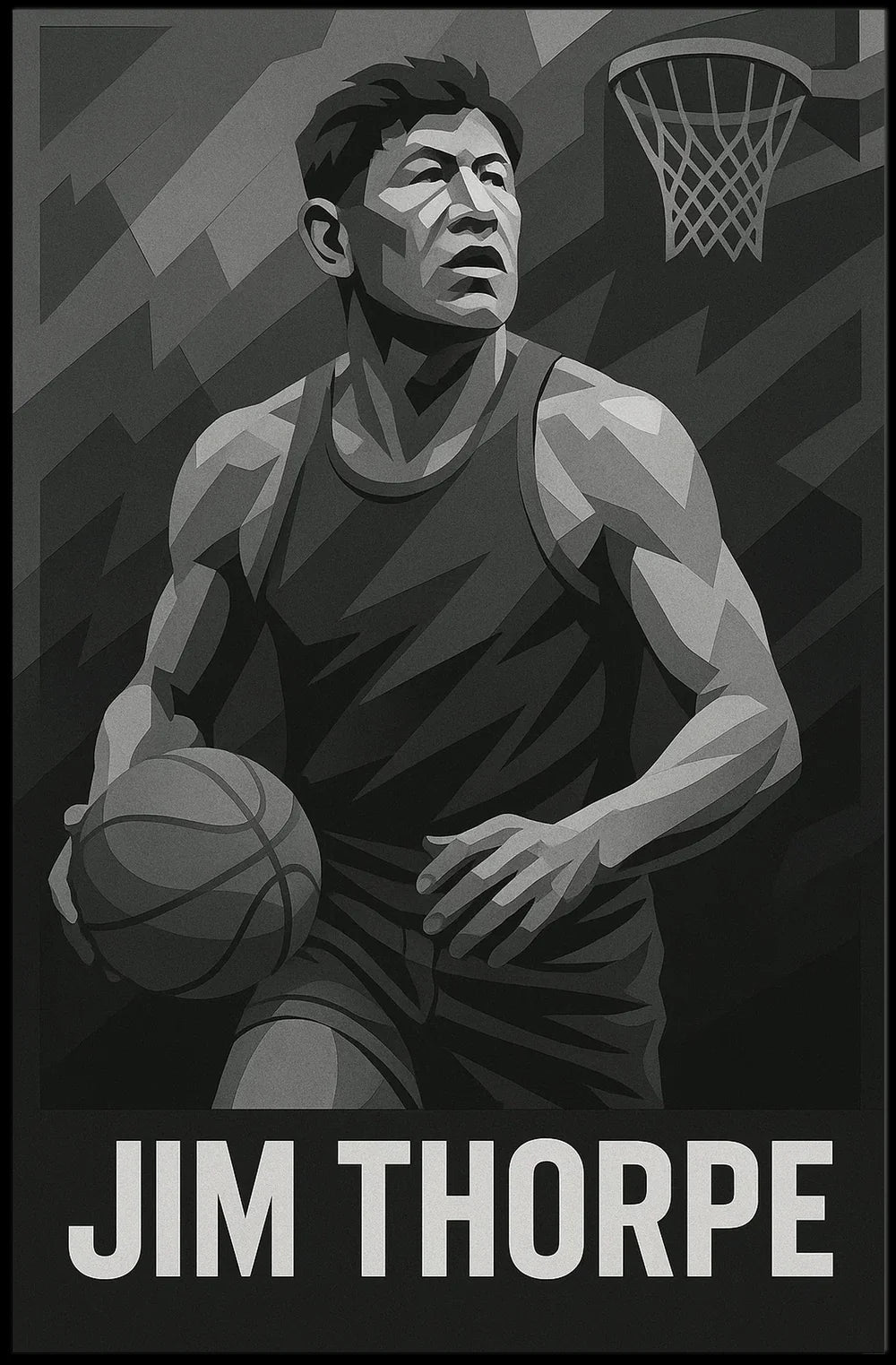 Jim Thorpe Legacy Minimalist Art Poster