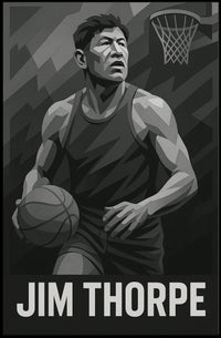Jim Thorpe Legacy Minimalist Art Poster