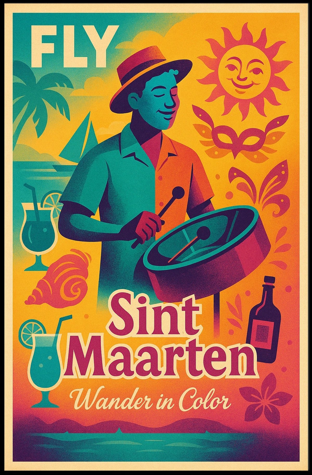 Fly To Sint Maarten Poster