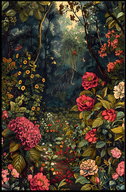 Enchanted Forest Garden William Morris Art Poster