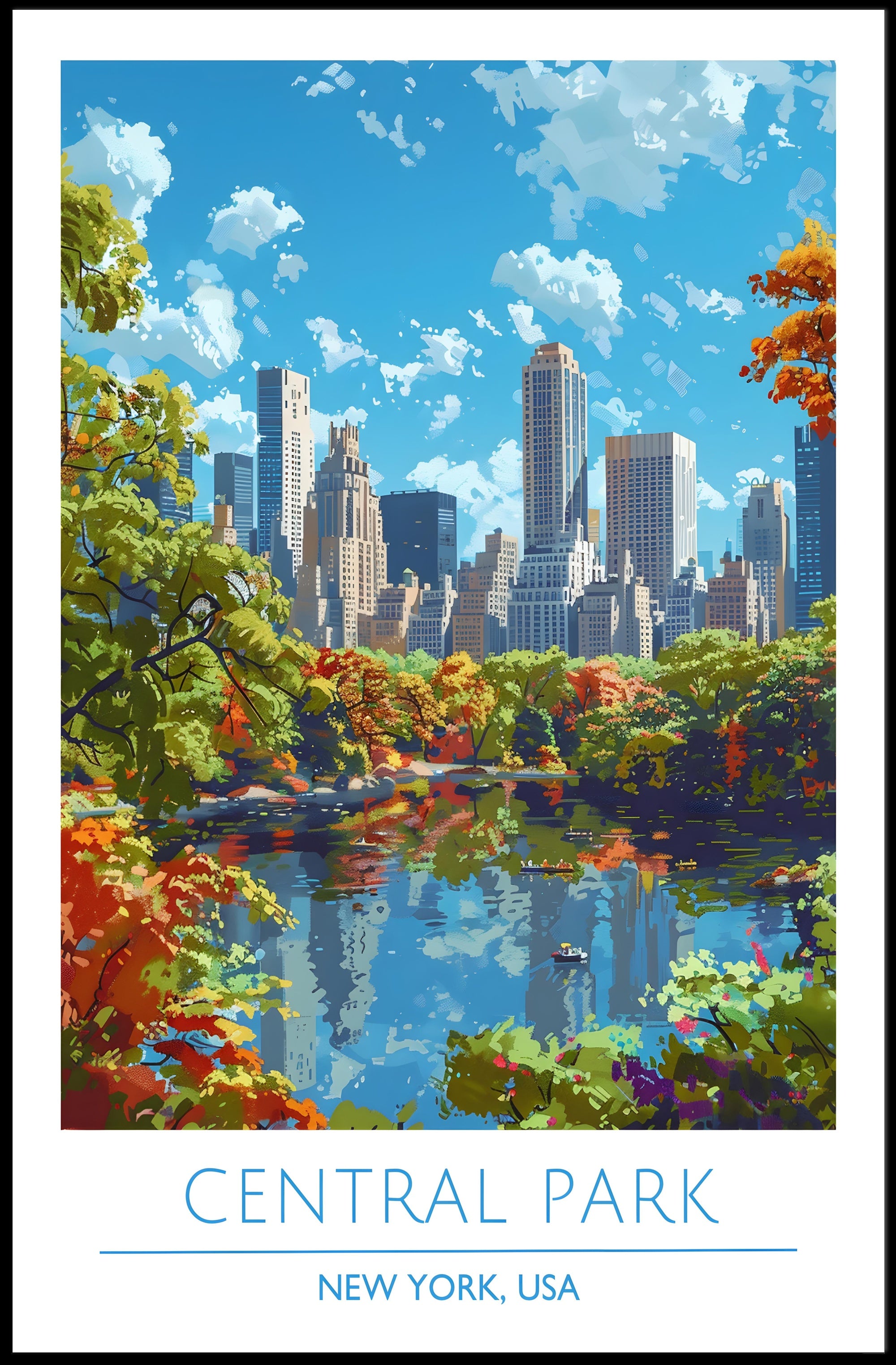Central Park in Autumn Poster