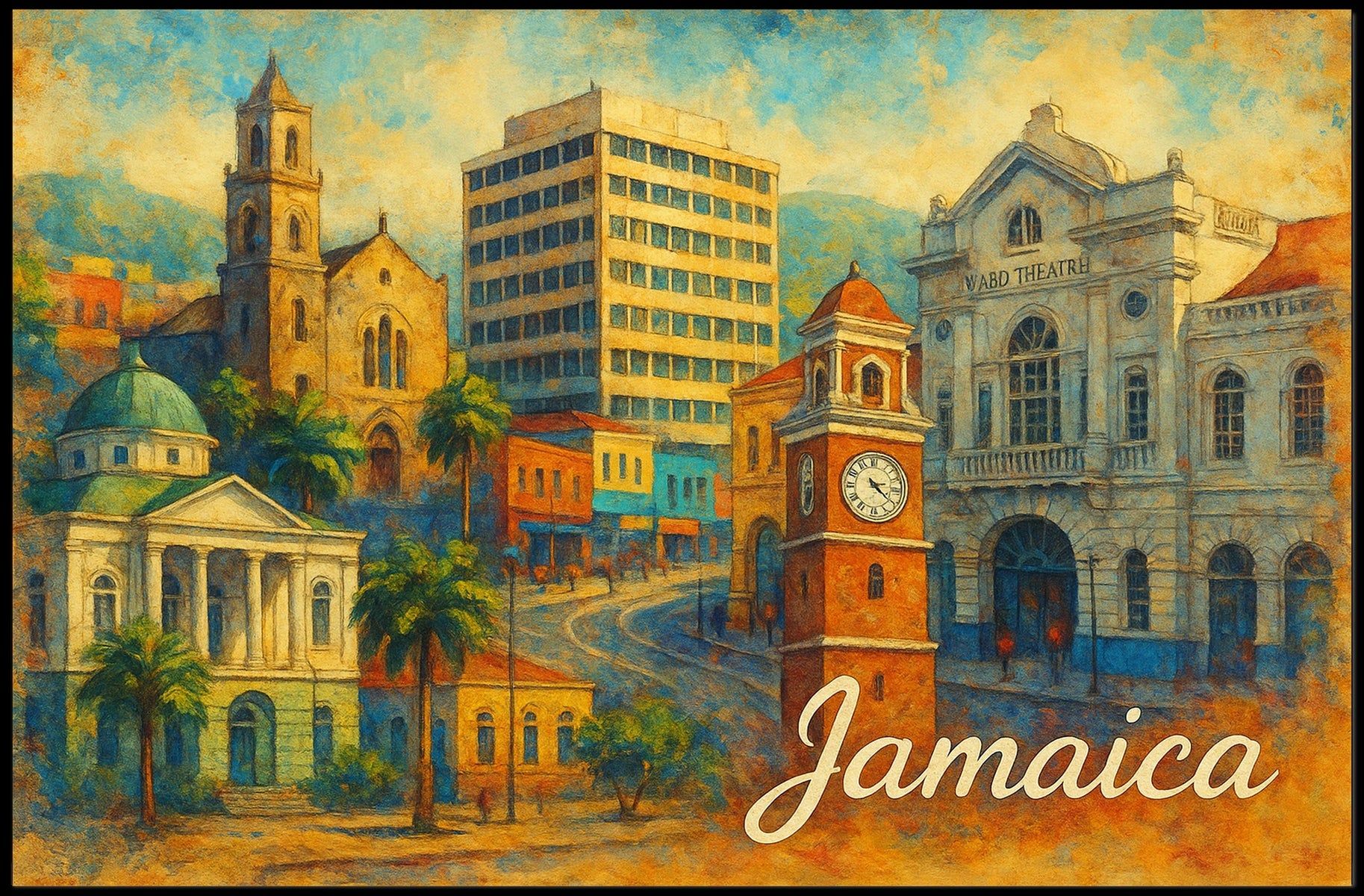 Vibrant Jamaica Poster